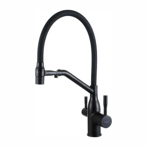 Смеситель для кухни Frap F4397-6 цвет Черный матовый
