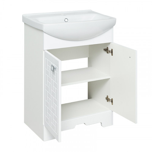 Тумба под раковину Runo Авила 60 00000001045 Белая МДФ / ЛДСП