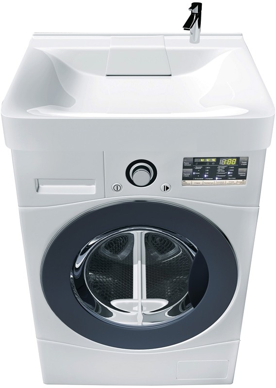 Раковина Marka One Laundry 600 на стиральную машину Белая
