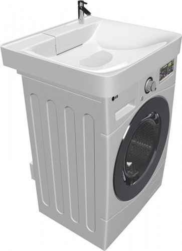 Раковина Marka One Laundry 600 на стиральную машину Белая