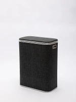 Корзина для белья Geralis BBH-B цвет Темно-серый, кант Хром, стандартная