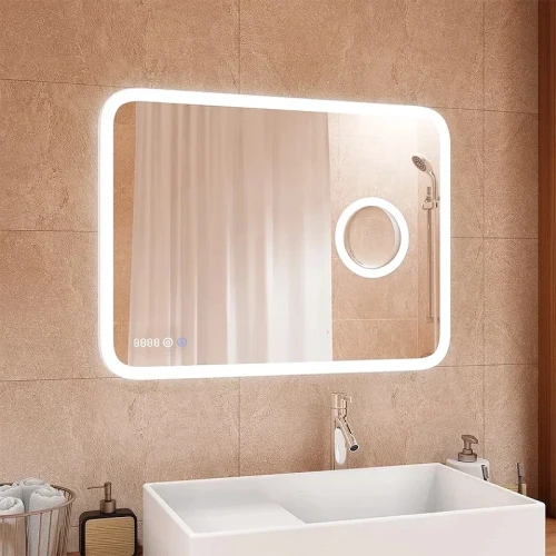 Зеркало Континент Bliss 800х700 ЗЛП334 с подсветкой с сенсорным выключателем стекло