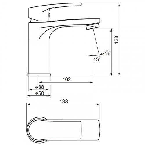 Смеситель для раковины Damixa Eclipse 2.0 480210000 Хром