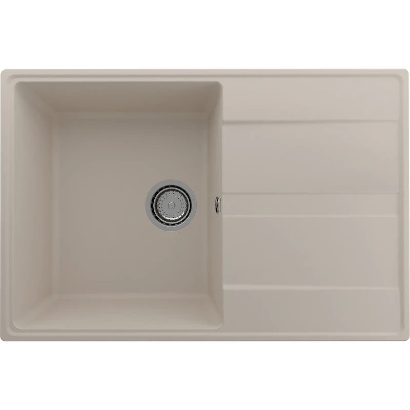 Кухонная мойка Ulgran Quartz Prima 750-02 Лен искусственный камень (литьевой мрамор) встраиваемый