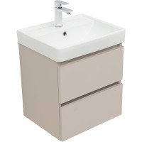 Тумба под раковину Aquanet Вега 2.0 50 337940 подвесная Бежевая МДФ / ЛДСП