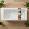 Ванна из искусственного камня Delice Diapason 155х70 DLR330067R-M цвет Белый матовый с ручками Хром