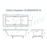 Ванна из искусственного камня Delice Diapason 155х70 DLR330067R-M цвет Белый матовый с ручками Хром