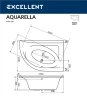 Акриловая ванна Excellent Aquarella 170x110 R WAEX.ARP17.SOFT.BR с гидромассажем