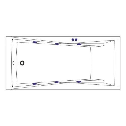 Акриловая ванна Excellent Palace 170x75 WAEX.PAL17.SOFT.BR с гидромассажем