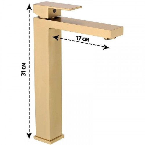 Смеситель для раковины Grocenberg GB3008MG Золото матовое