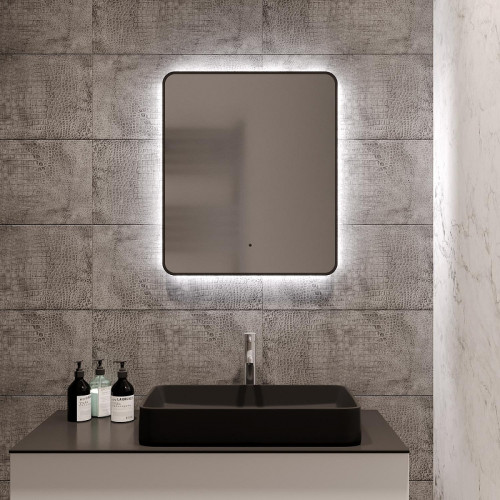 Зеркало Mixline Инканто 60 553343 с подсветкой с бесконтактным выключателем цвет Черный