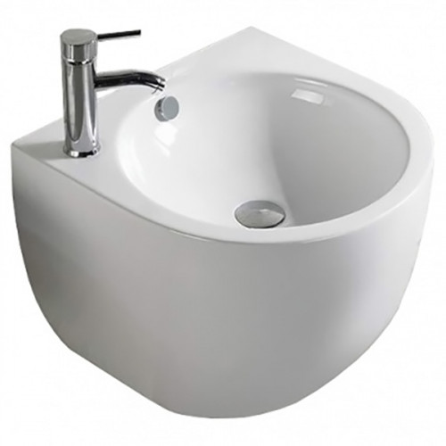 Раковина CeramaLux 49 500F Белая фаянс подвесная
