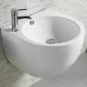 Раковина CeramaLux 49 500F Белая фаянс подвесная
