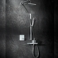 Душевая система Black&White Universe U7766 7766U с термостатом Хром латунь встраиваемый