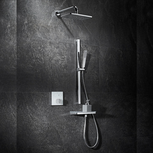 Душевая система Black&amp;White Universe U7766 7766U с термостатом Хром латунь встраиваемый