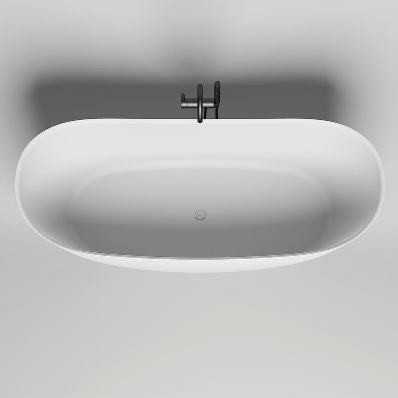 Ванна из искусственного камня Salini Noemi 185х80 101811SM Белая матовая