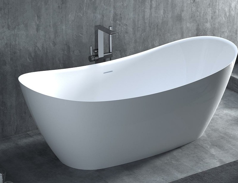 Ванна из искусственного камня Salini Noemi 185х80 101811SM Белая матовая