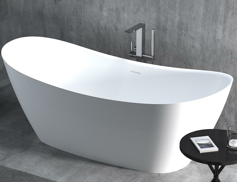 Ванна из искусственного камня Salini Noemi 185х80 101811SM Белая матовая
