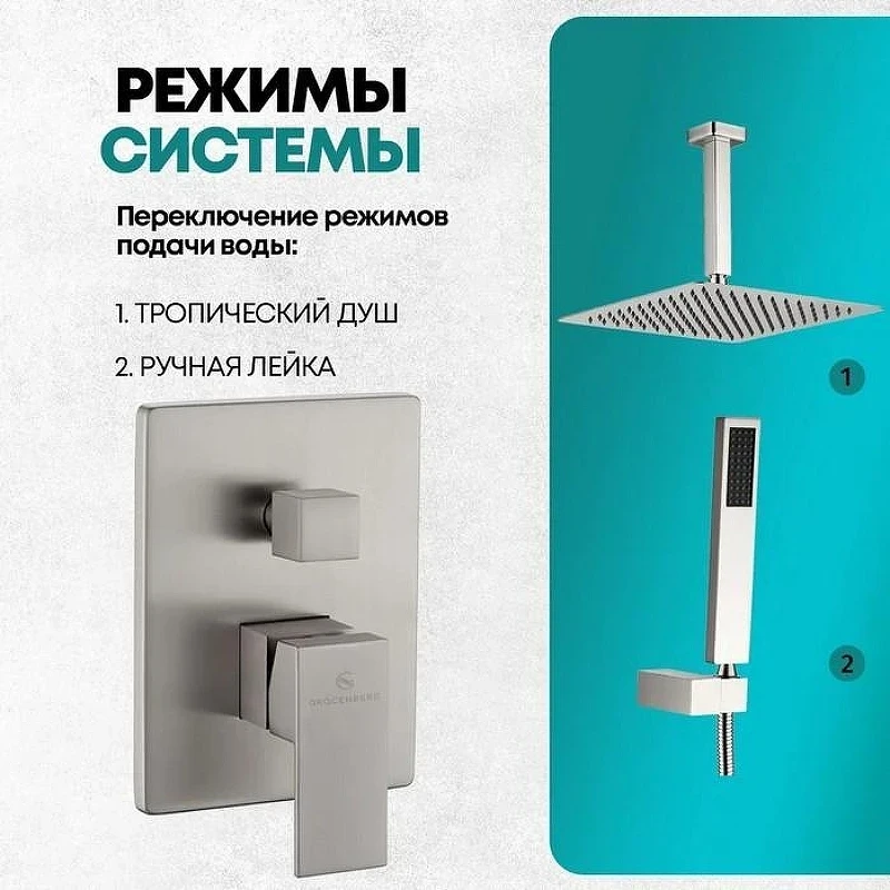 Душевая система Grocenberg GB5089NK-4 Никель