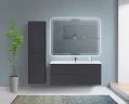 Шкаф пенал Cezares Duet 40 DUET-1500-2A-SC-GR-P подвесной Grafito МДФ / ЛДСП