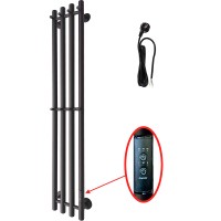 Электрический полотенцесушитель Маргроид Inaro 1200x180 Inaro-12018-1049-9005R правый Черный матовый нержавеющая сталь
