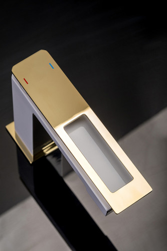 Смеситель для раковины Boheme Q 141-WG Белый Золото латунь