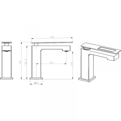 Смеситель для раковины Boheme Q 141-WG Белый Золото латунь