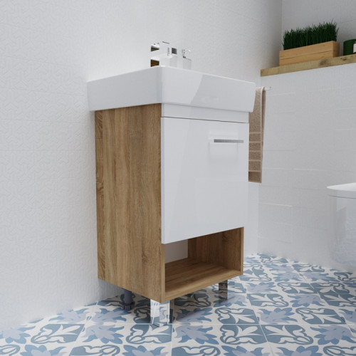 Тумба под раковину 1MarKa Tera 55 У76066 Дуб Сонома МДФ / ЛДСП