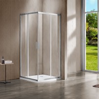 Душевой уголок Vincea Garda 110x110 VSS-1G1111CL профиль Хром стекло прозрачное