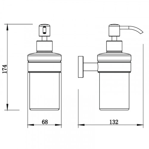 Дозатор для жидкого мыла Whitecross Ergo gold brushed ER2240GLB Брашированное золото