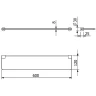 Стеклянная полка Kludi Vela R 58973N0 Золото брашированное