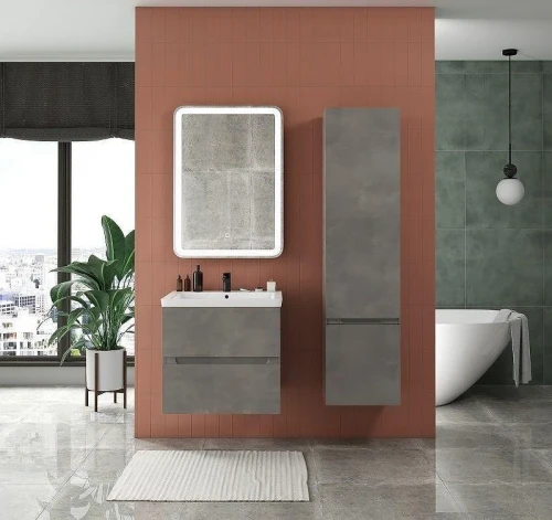 Шкаф пенал Art&amp;Max Techno 40 R AM-Techno-1600-AC-SO-FC305-R подвесной цвет Айс Какао