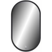 Зеркало Reflection Arabica 450х800 RF5020AR с подсветкой Черное с сенсорным выключателем и диммером МДФ / ЛДСП, стекло
