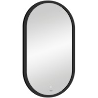 Зеркало Reflection Arabica 450х800 RF5020AR с подсветкой Черное с сенсорным выключателем и диммером МДФ / ЛДСП, стекло