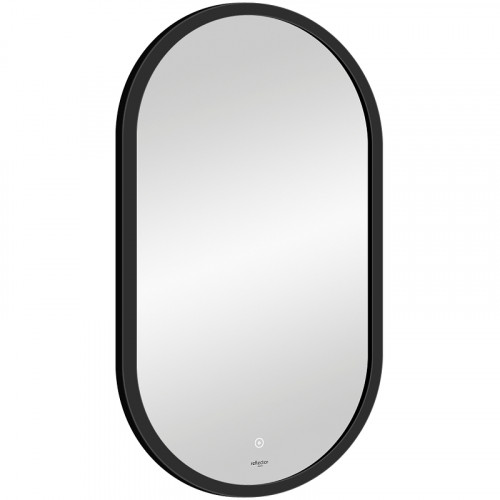 Зеркало Reflection Arabica 450х800 RF5020AR с подсветкой Черное с сенсорным выключателем и диммером МДФ / ЛДСП, стекло