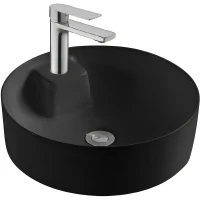 Раковина Aquatek Европа 40 AQ5212-MB Черная матовая фарфор накладная