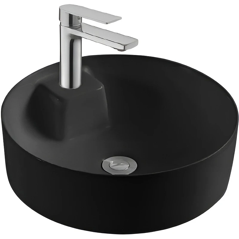 Раковина Aquatek Европа 40 AQ5212-MB Черная матовая фарфор накладная