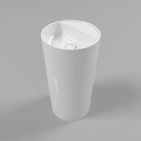 Раковина Whitecross Pantheon 43 0708.043043.100 Белая глянцевая искусственный камень (литьевой мрамор) напольный