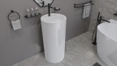 Раковина Whitecross Pantheon 43 0708.043043.100 Белая глянцевая искусственный камень (литьевой мрамор) напольный