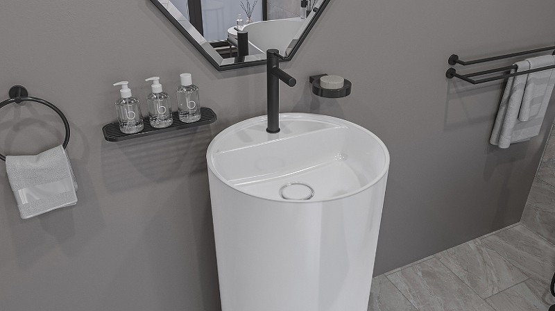 Раковина Whitecross Pantheon 43 0708.043043.100 Белая глянцевая искусственный камень (литьевой мрамор) напольный