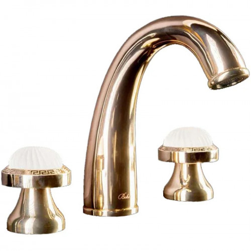 Смеситель для раковины Boheme Satine 297-ST Золото латунь