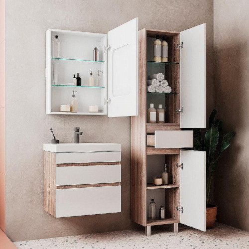 Шкаф пенал Volna Conty 40 pnCNT40-01 Белый Дуб снома