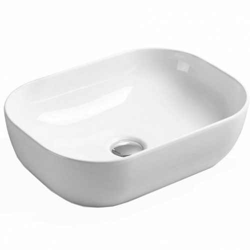 Раковина SantiLine 46 SL-1047 Белая фаянс накладная