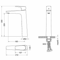 Смеситель для раковины Aquatek Бетта AQ1104CR Хром латунь
