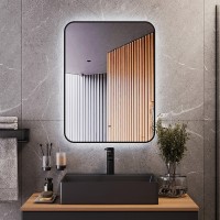 Зеркало Bond Loft 60x80 M35ZE-6080 с подсветкой Черное глянцевое с бесконтактным выключателем МДФ / ЛДСП, стекло