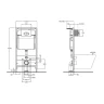 Инсталляция BelBagno BB026/BB071CR с клавишей смыва Хром глянцевый пластик