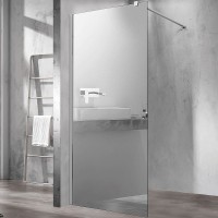 Душевая перегородка Vincea Walk-In 100 VSW-1H100MR профиль Хром стекло зеркальное
