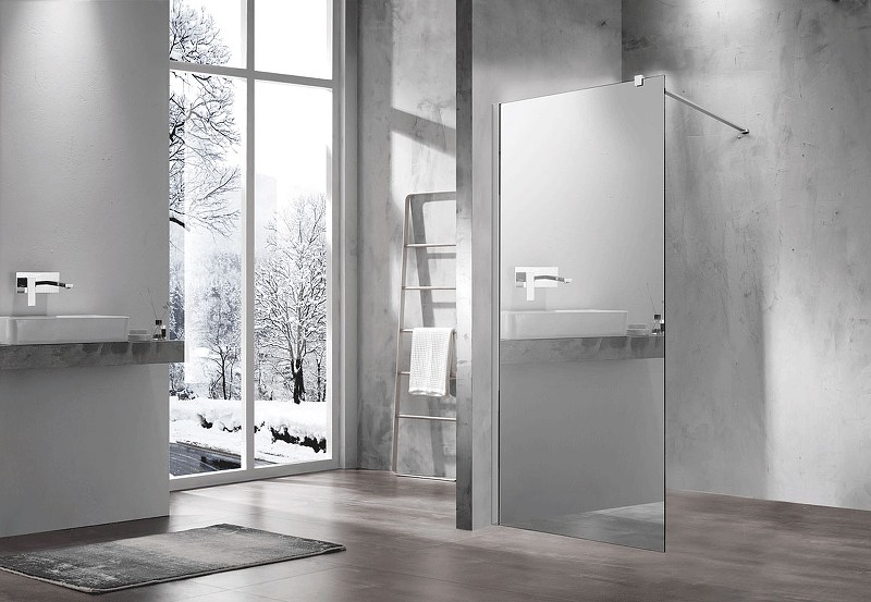 Душевая перегородка Vincea Walk-In 100 VSW-1H100MR профиль Хром стекло зеркальное