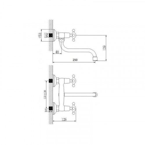 Смеситель для кухни D-Lin D141811 цвет  Хром