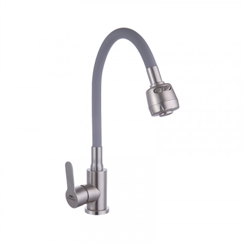 Смеситель для кухни Fashun A54101+N7347 цвет Сатин Серый